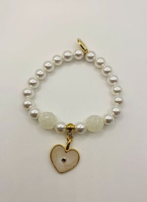 OPALINE HEART Blanc