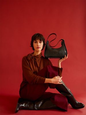 VICTOIRE Croco Noir